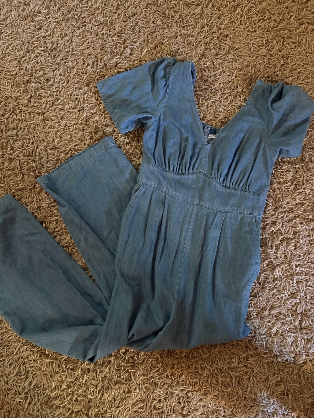 Old Navy Blue Denim-Look Jumpsuit